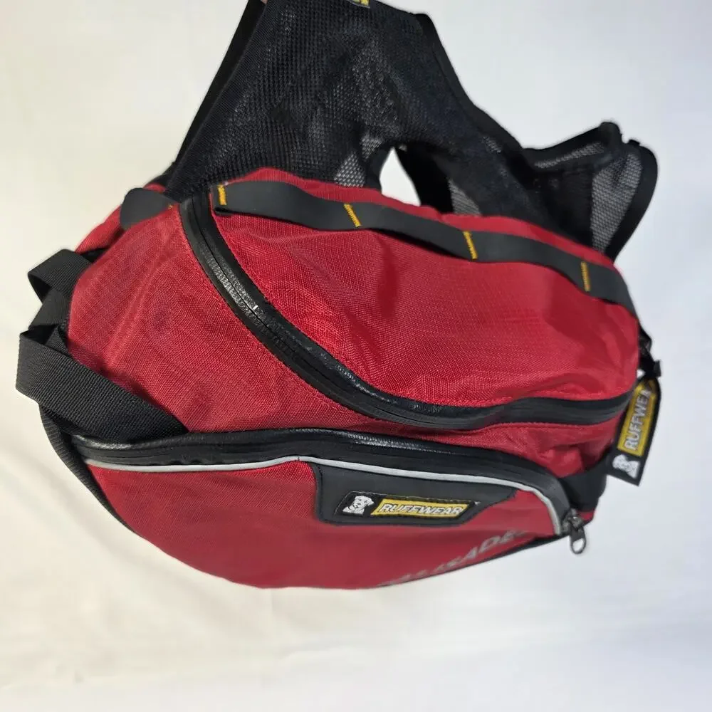 Ruffwear Palisades Dog Pack Small Red Saddlebags Hydration System No Harness